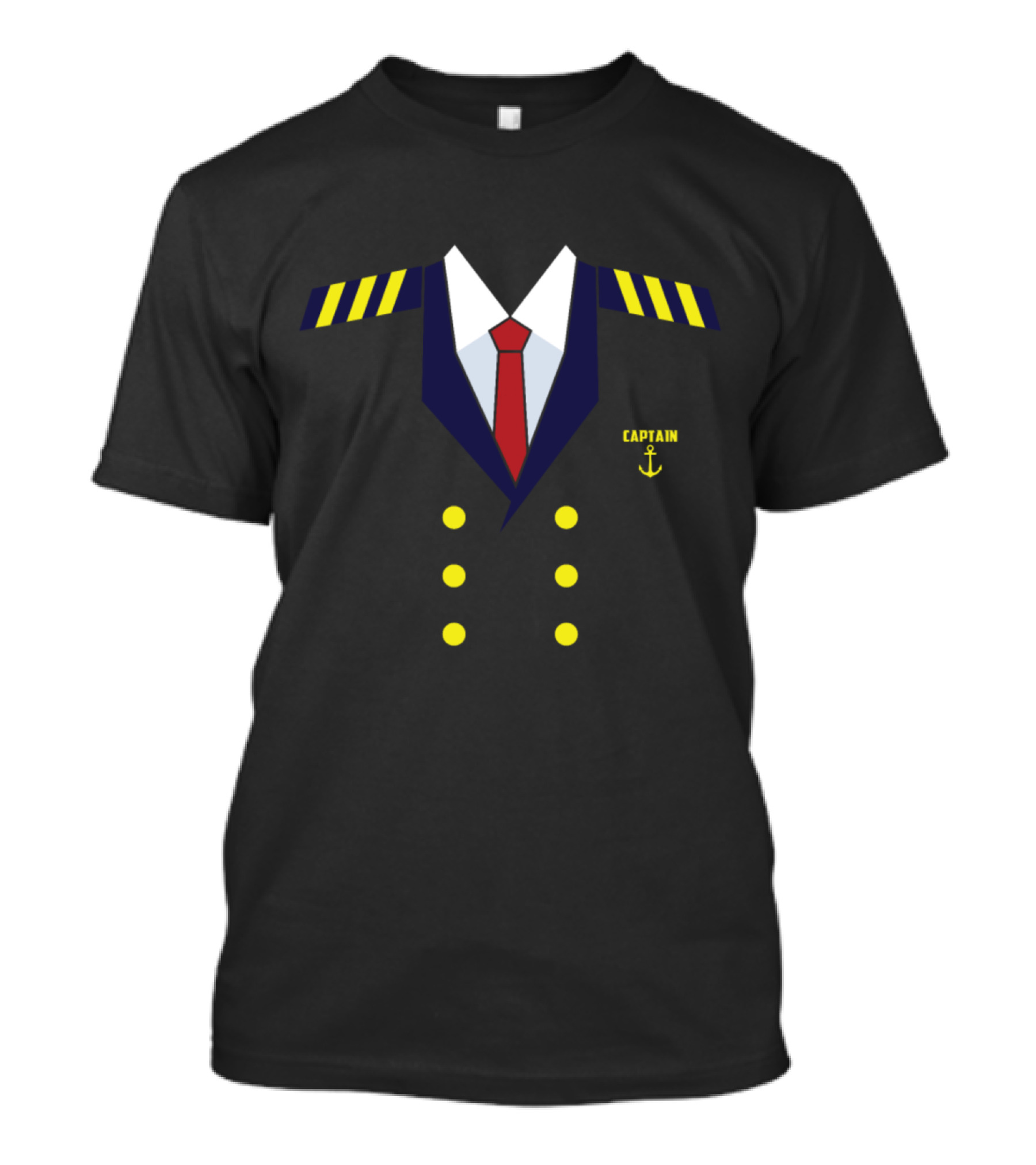 Halloween Captain Uniform With Anchor T-Shirt