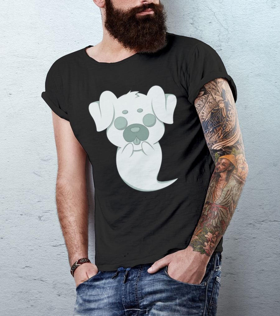 Halloween Ghost Dog Cute Anime T-Shirt