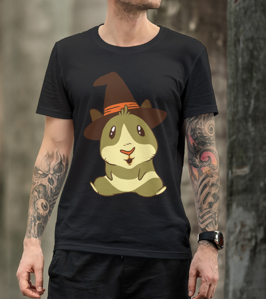 Halloween Witch Hat Guinea Pig T-Shirt