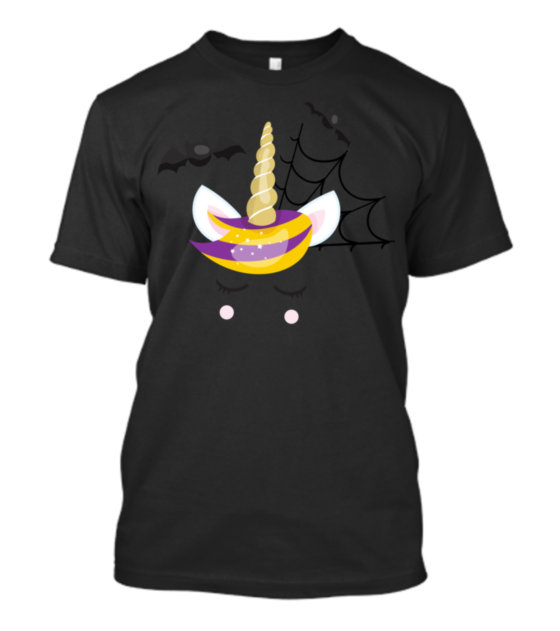 Halloween Unicorn Bat Spiderweb Magic T-Shirt