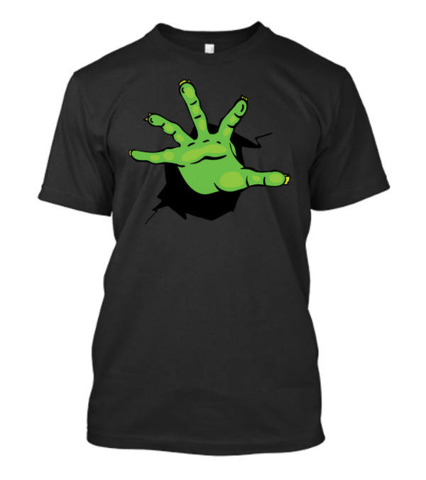 Halloween Zombie Hand Creeping Through Darkness T-Shirt