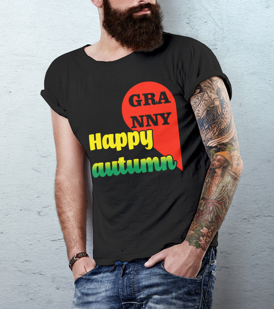 Granny Happy Autumn Family Best Friends T-Shirt