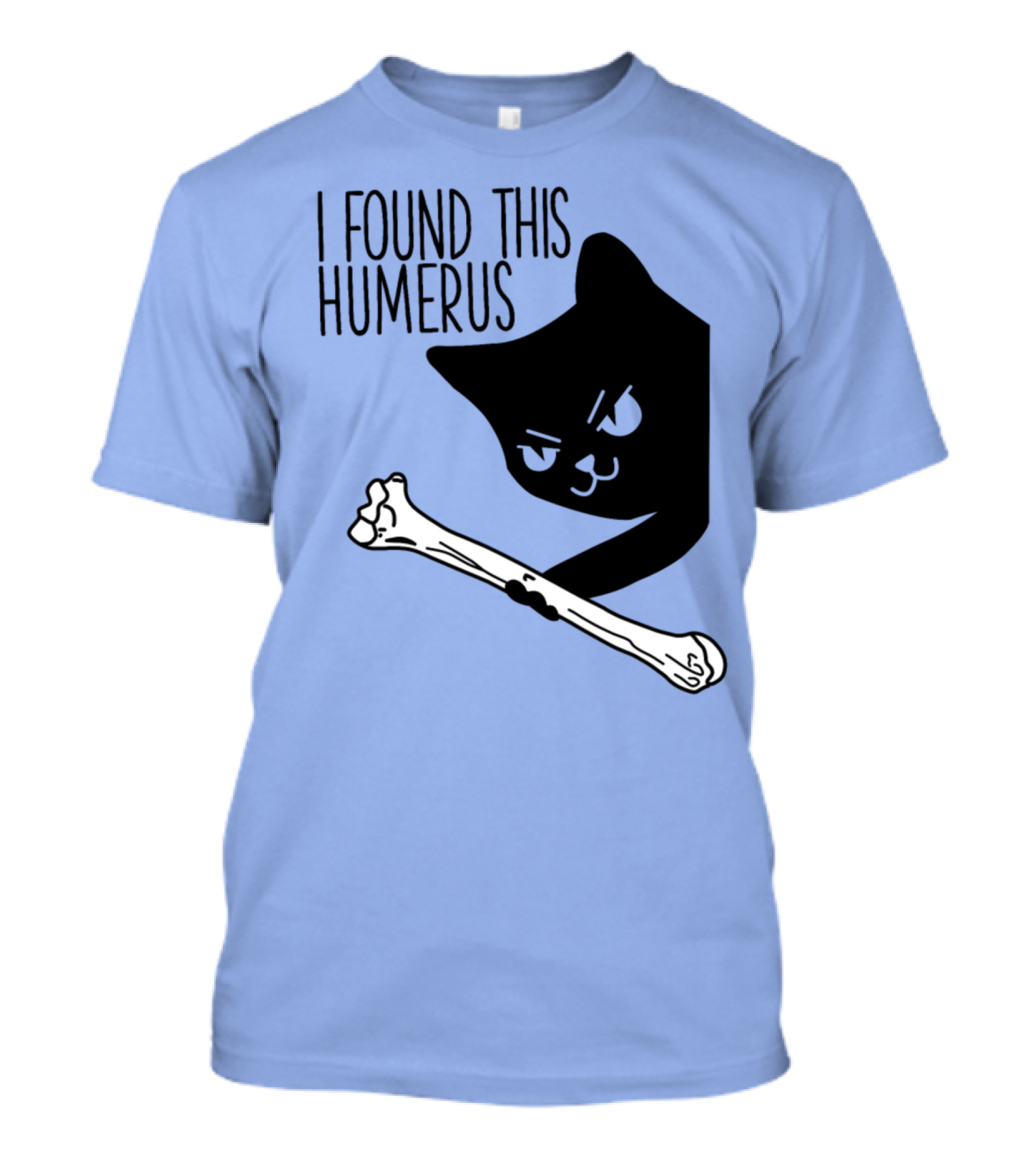 I Found This Humerus Cute Funny Black Cat Puns T-Shirt