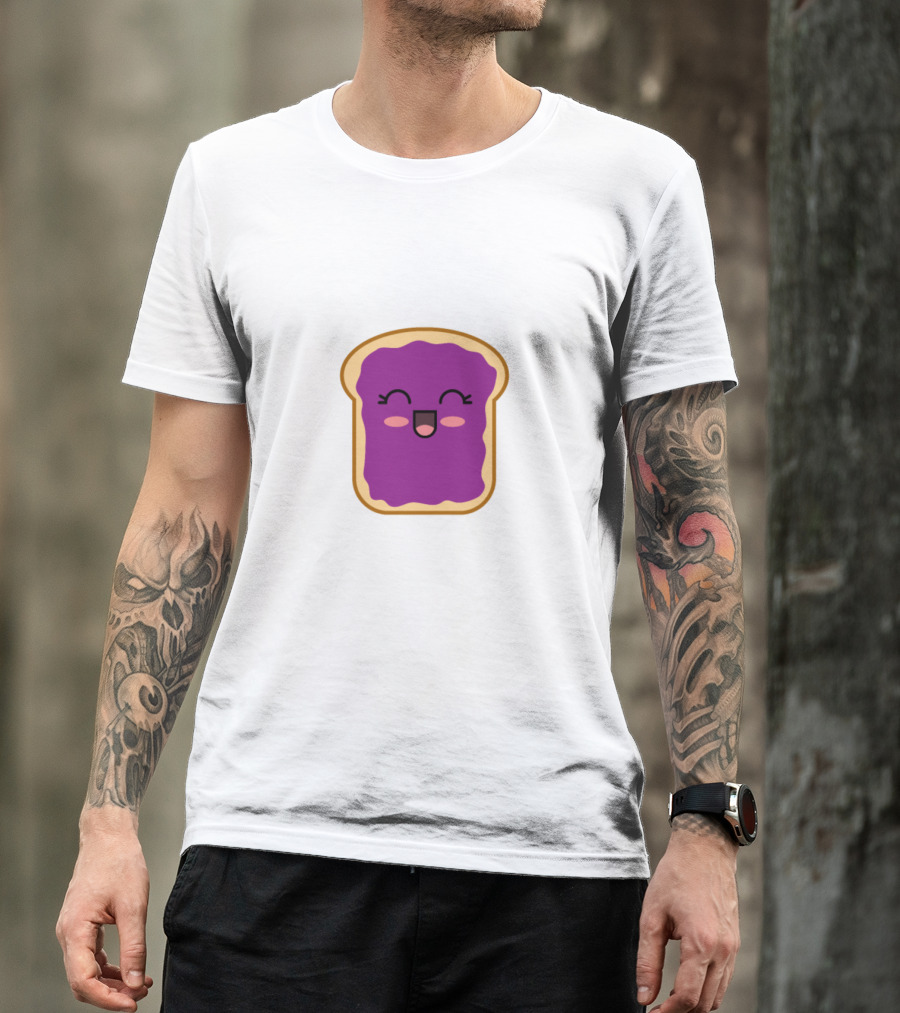 Jelly Face Smiling Toast Slice T-Shirt