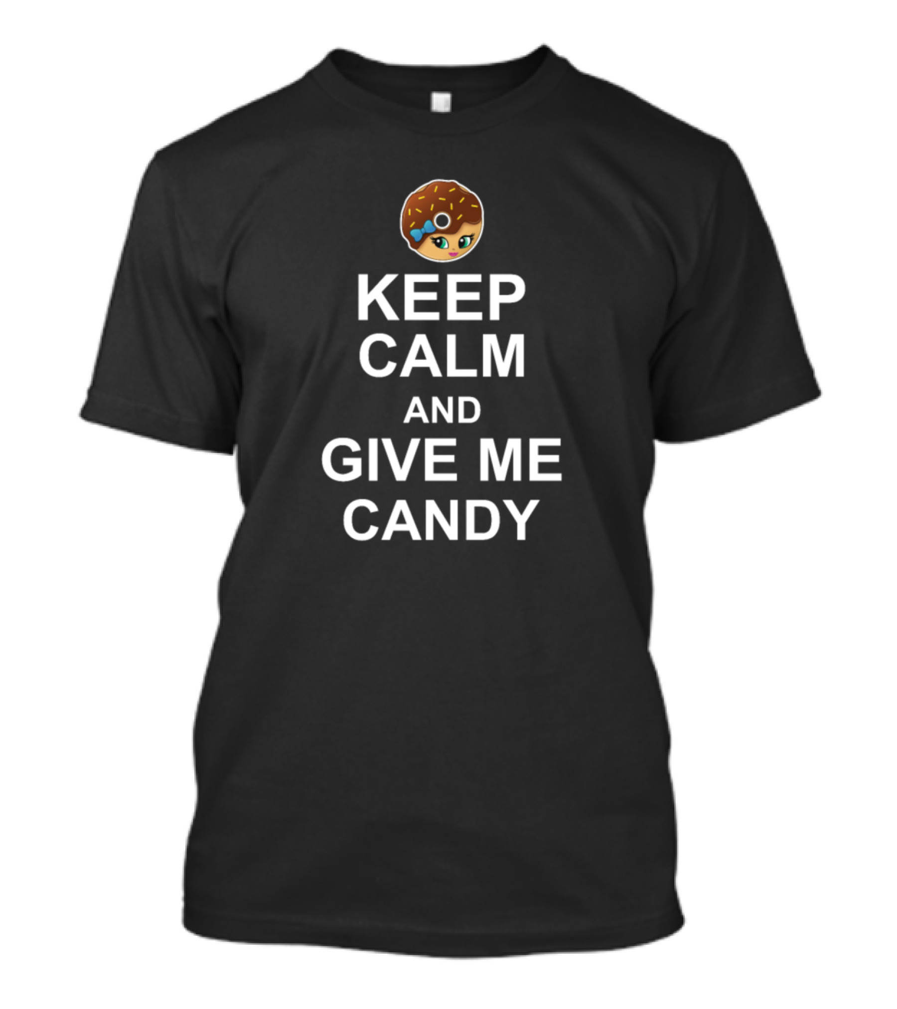 Keep Calm And Give Me Candy Funny Sweet Doughnut Emoji T-Shirt