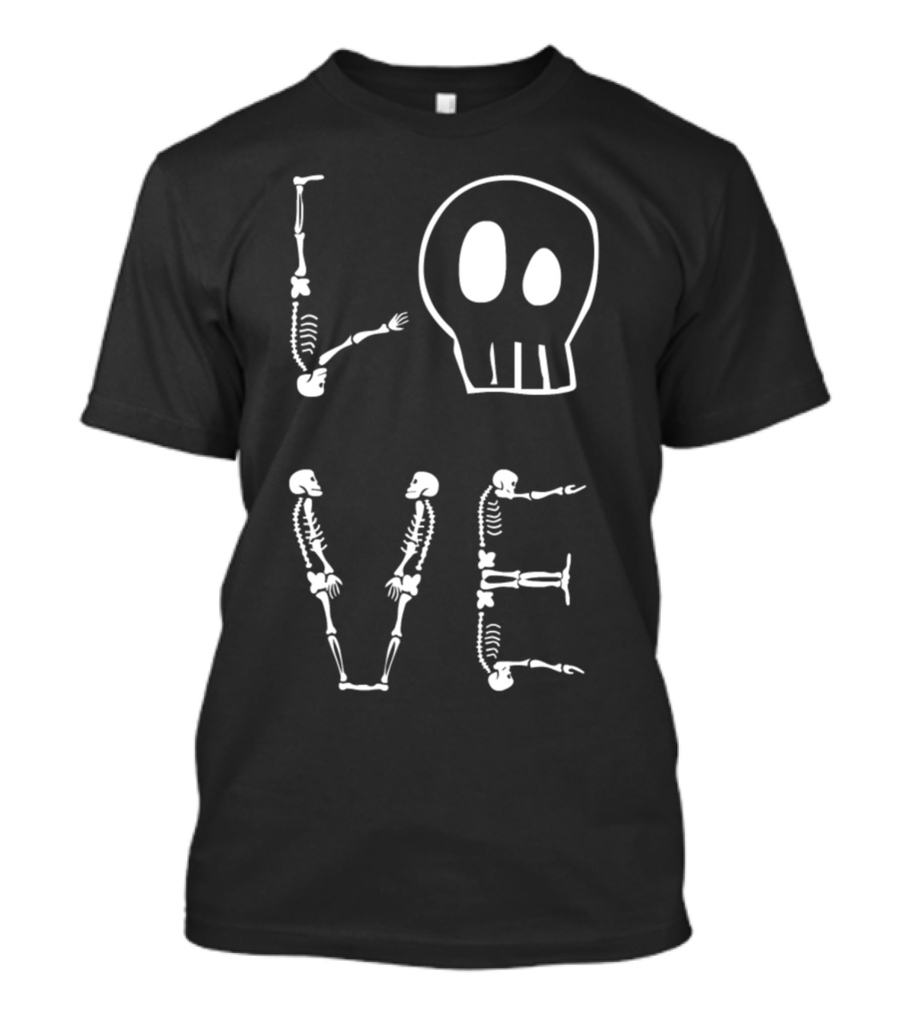 LOVE Skull Skeleton Bones T-Shirt