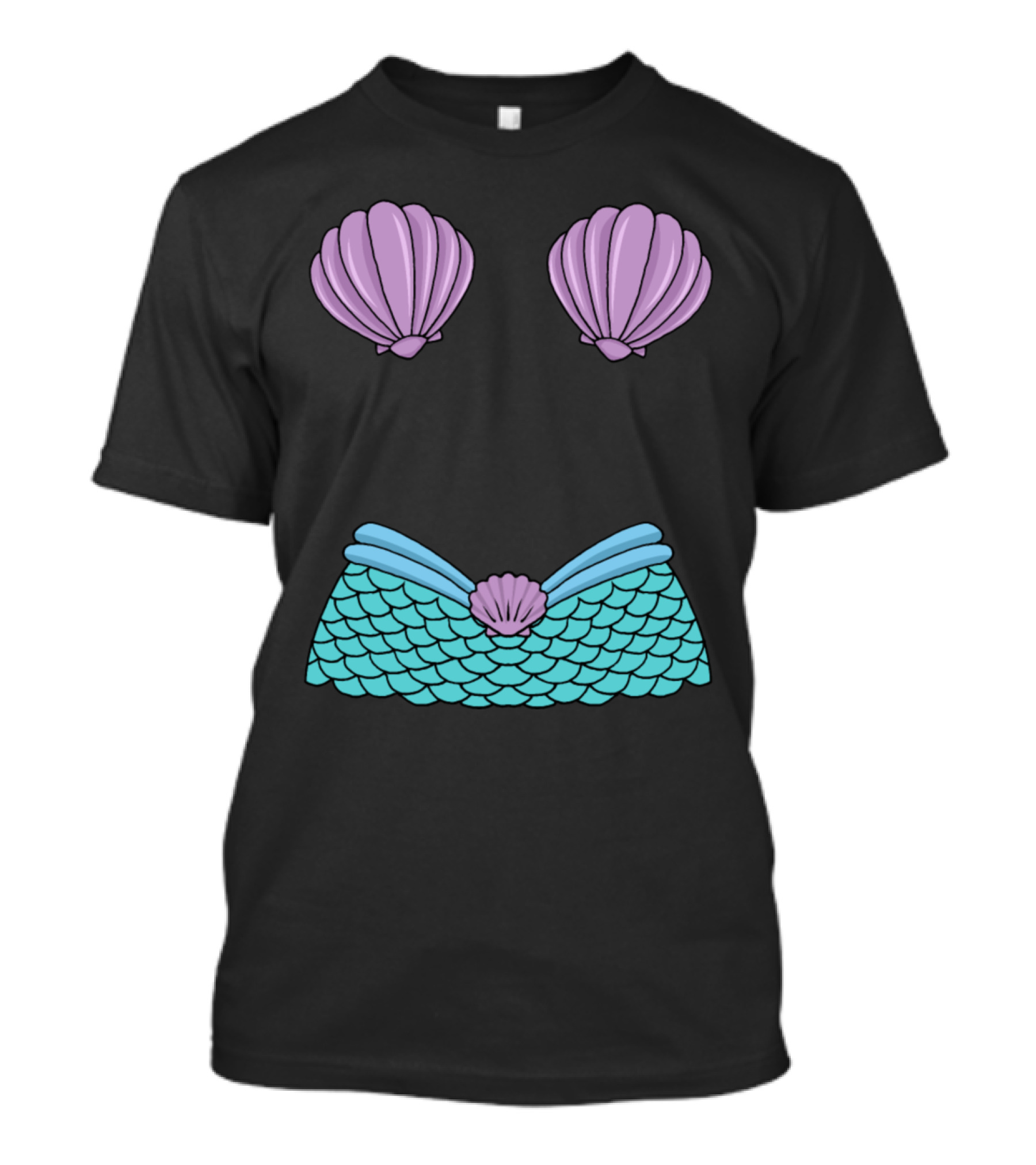 Mermaid Funny Shells And Scales T-Shirt