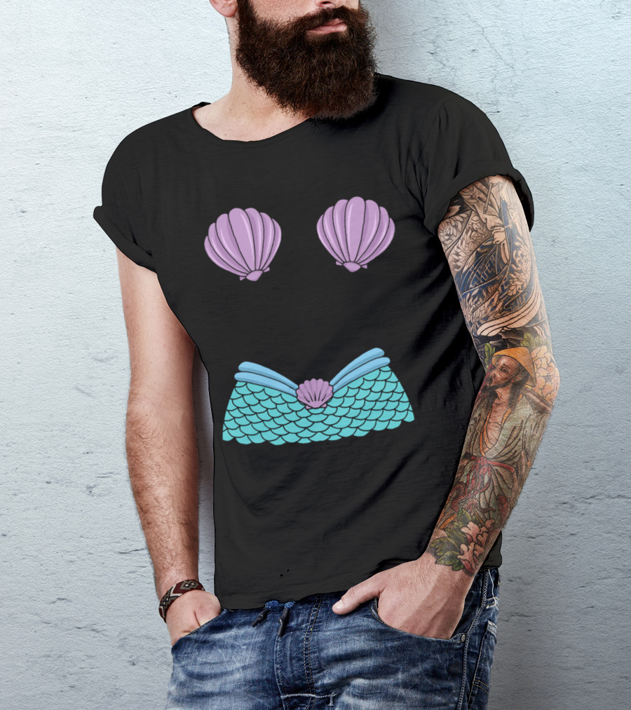 Mermaid Funny Shells And Scales T-Shirt