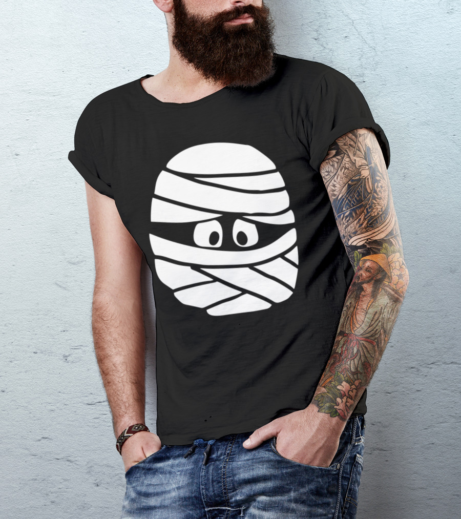 Mummy Face Wrapped Eyes T-Shirt