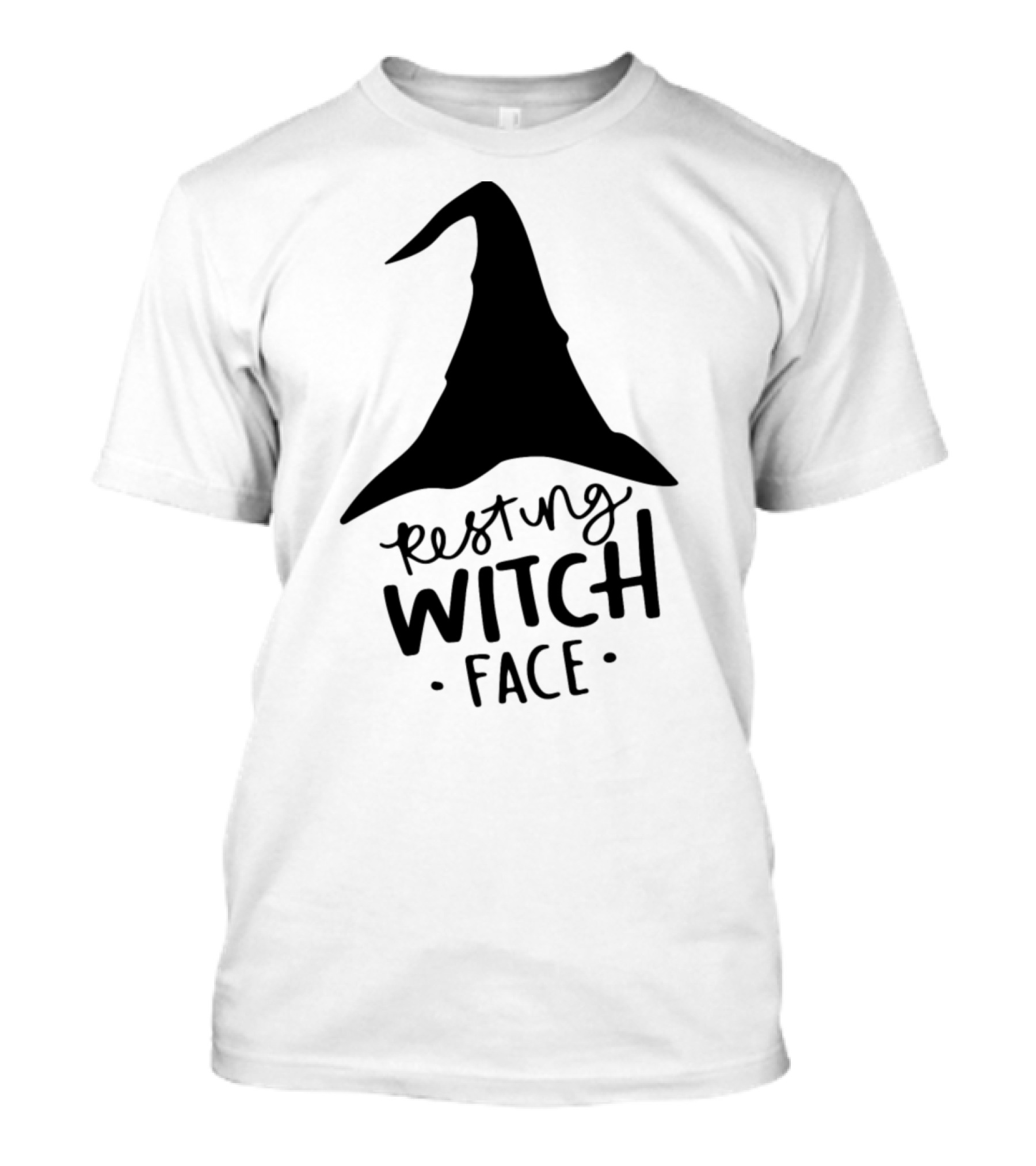 Resting Witch Face Witch Hat Halloween Humor T-Shirt