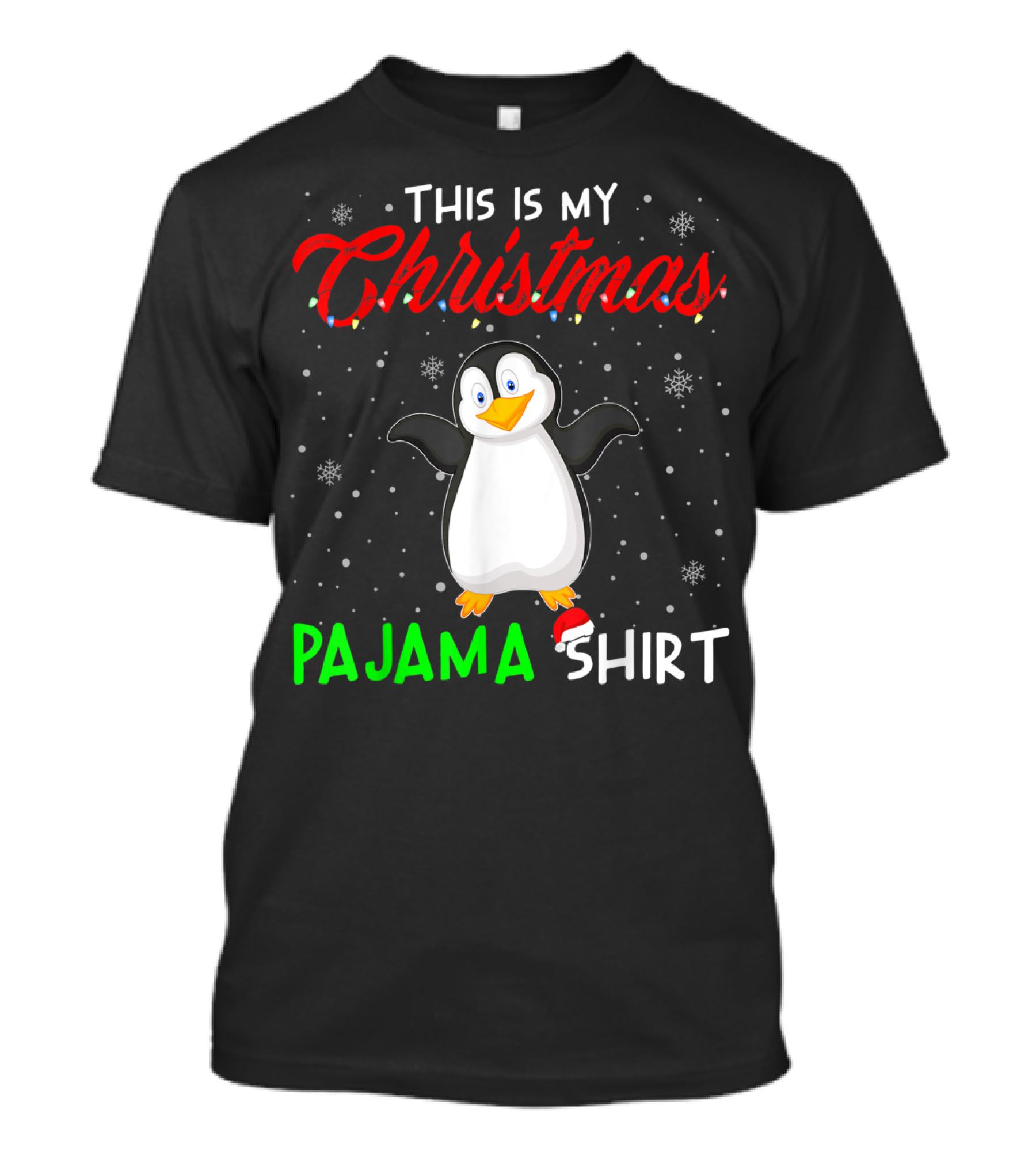 This Is My Christmas Pajama Shirt Cute Penguin T-Shirt
