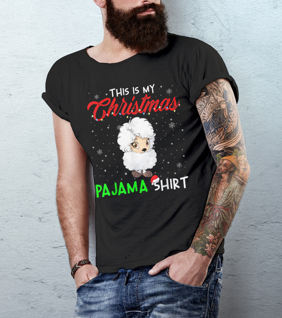 This Is My Christmas Pajama Shirt Cute Sheep T-Shirt