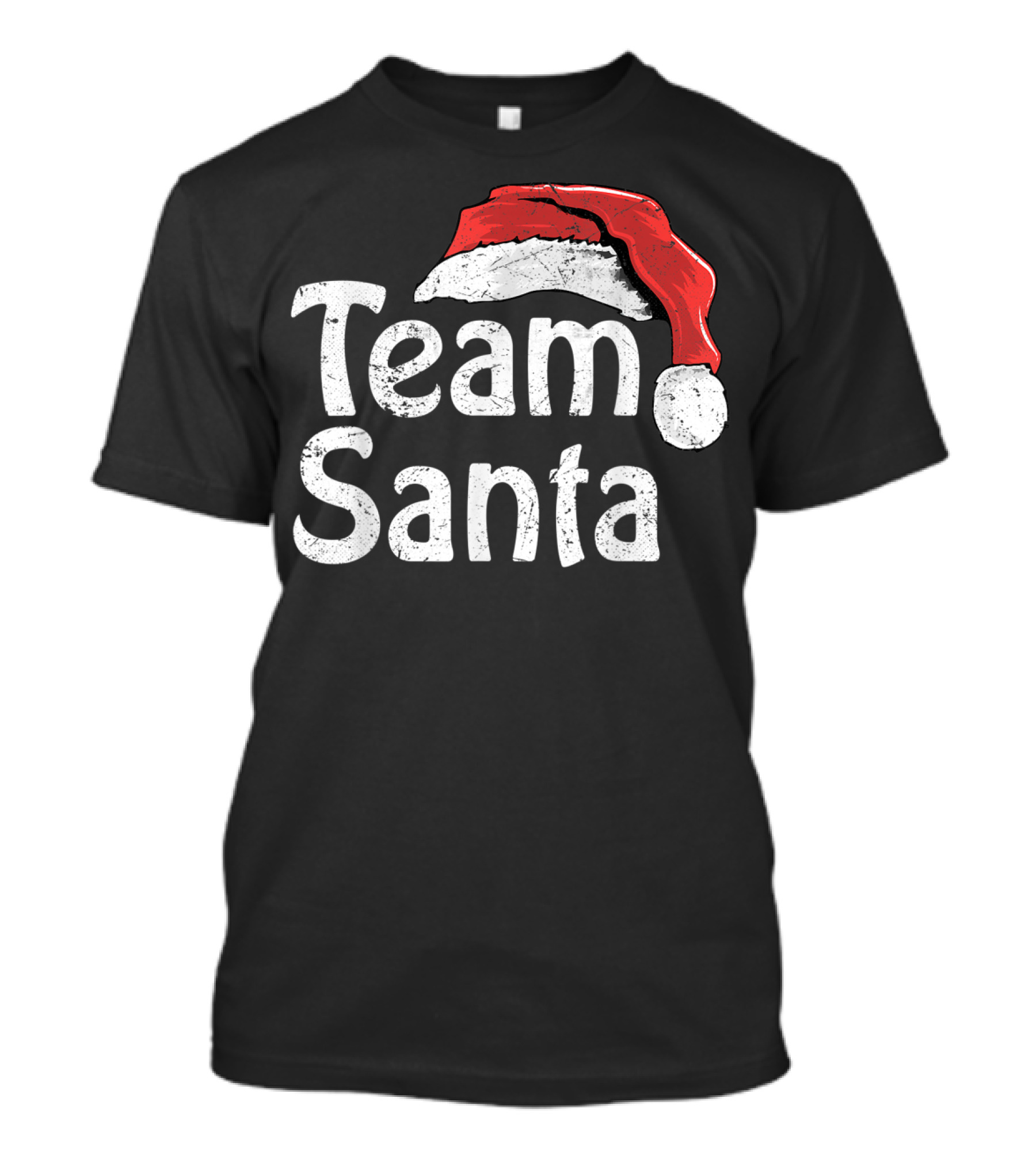 Team Santa Christmas Family Matching Ir Santa Hat T-Shirt
