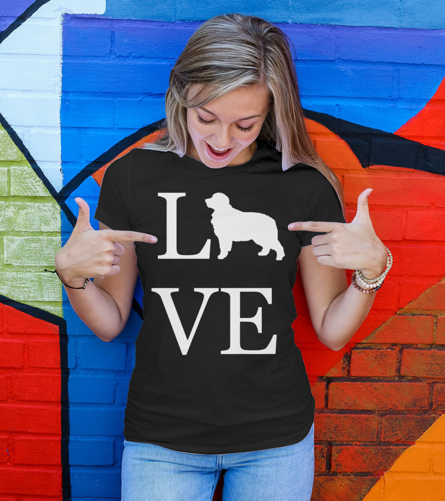 Love Bernese Mountain Dog Pet Owner T-Shirt