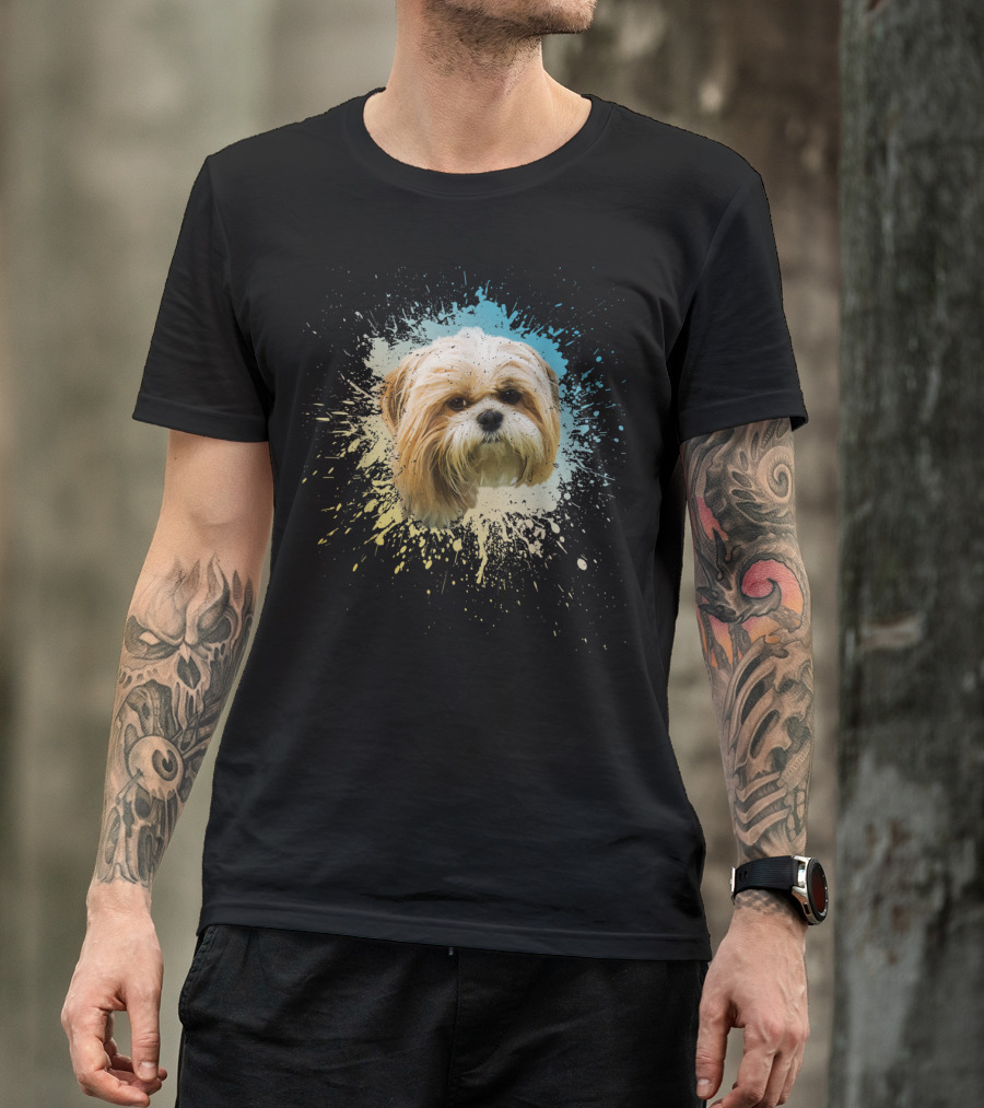 Shih Tzu Dog Face Splash T-Shirt