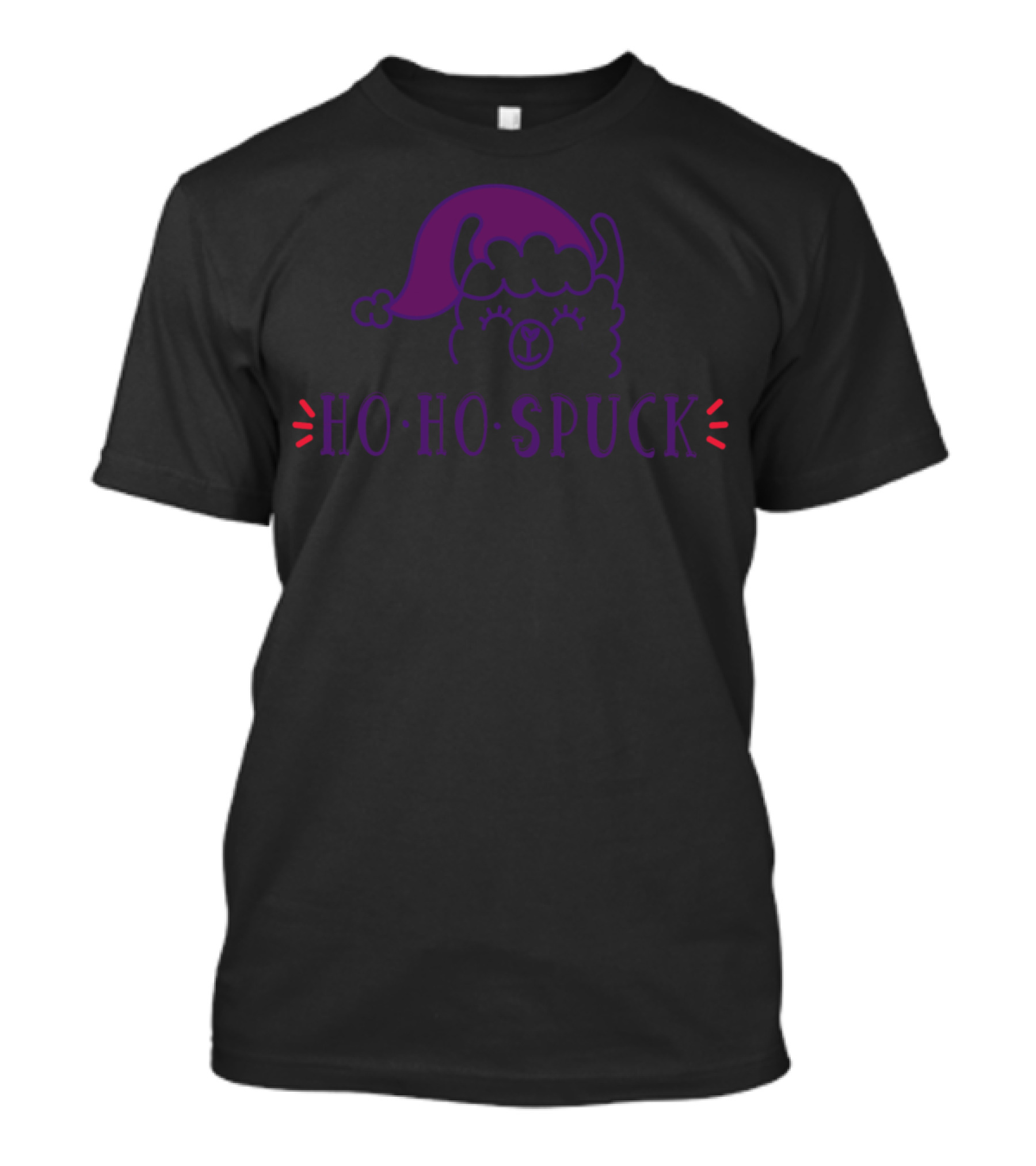 Ho Ho Spuck Lama Alpaca Christmas Santa Hat T-Shirt