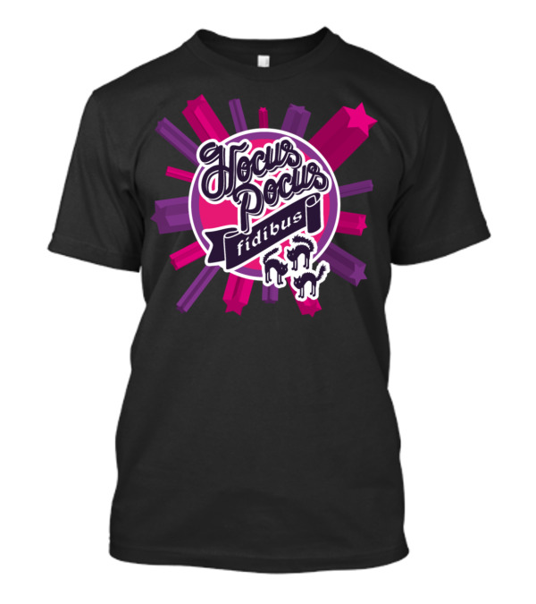 Hocus Pocus Fidibus Cats And Stars Circle T-Shirt