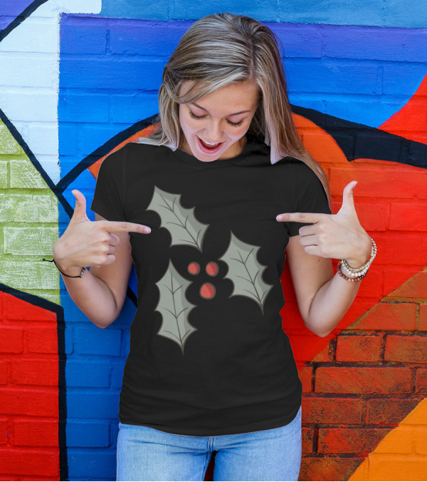 Holly Leaves And Berries T-Shirt