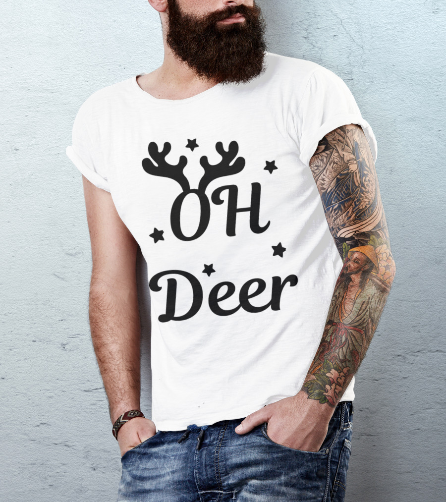 OH Deer Antlers Stars T-Shirt