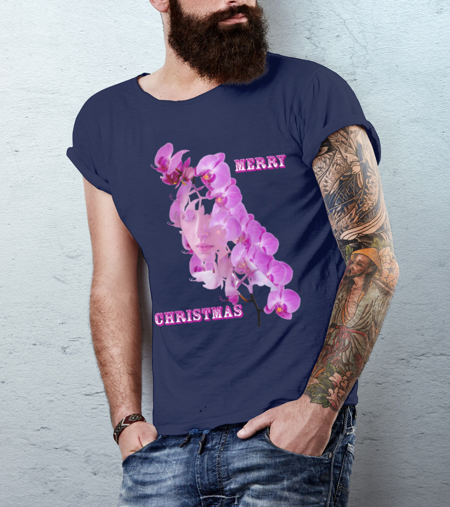 Merry Christmas Orchid Queen T-Shirt
