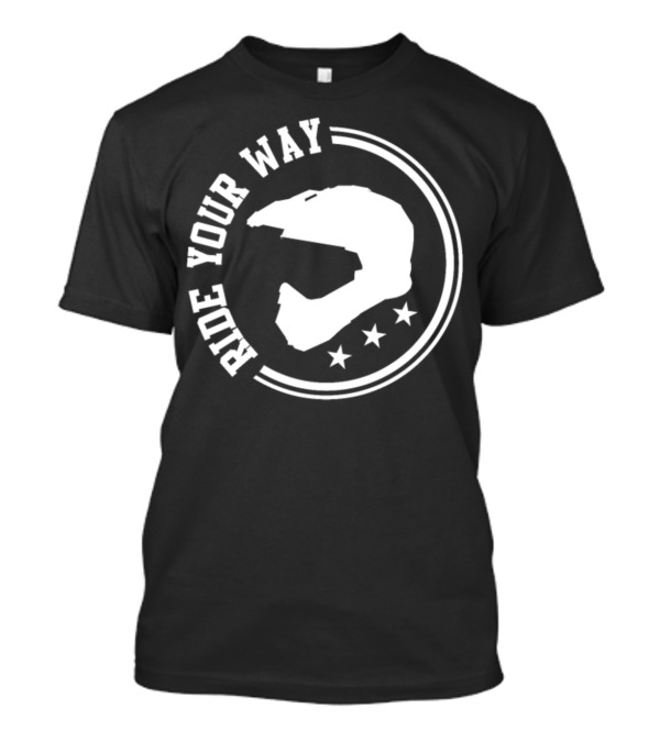 Ride Your Way Motocross Dirt Bike Helmet Stars T-Shirt