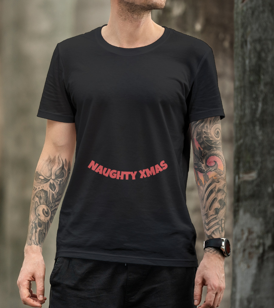 Naughty Xmas Santa Claus Krampus Chain And Rod T-Shirt