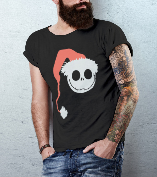 New Nightmare Before Christmas Jack Santa Hat T-Shirt