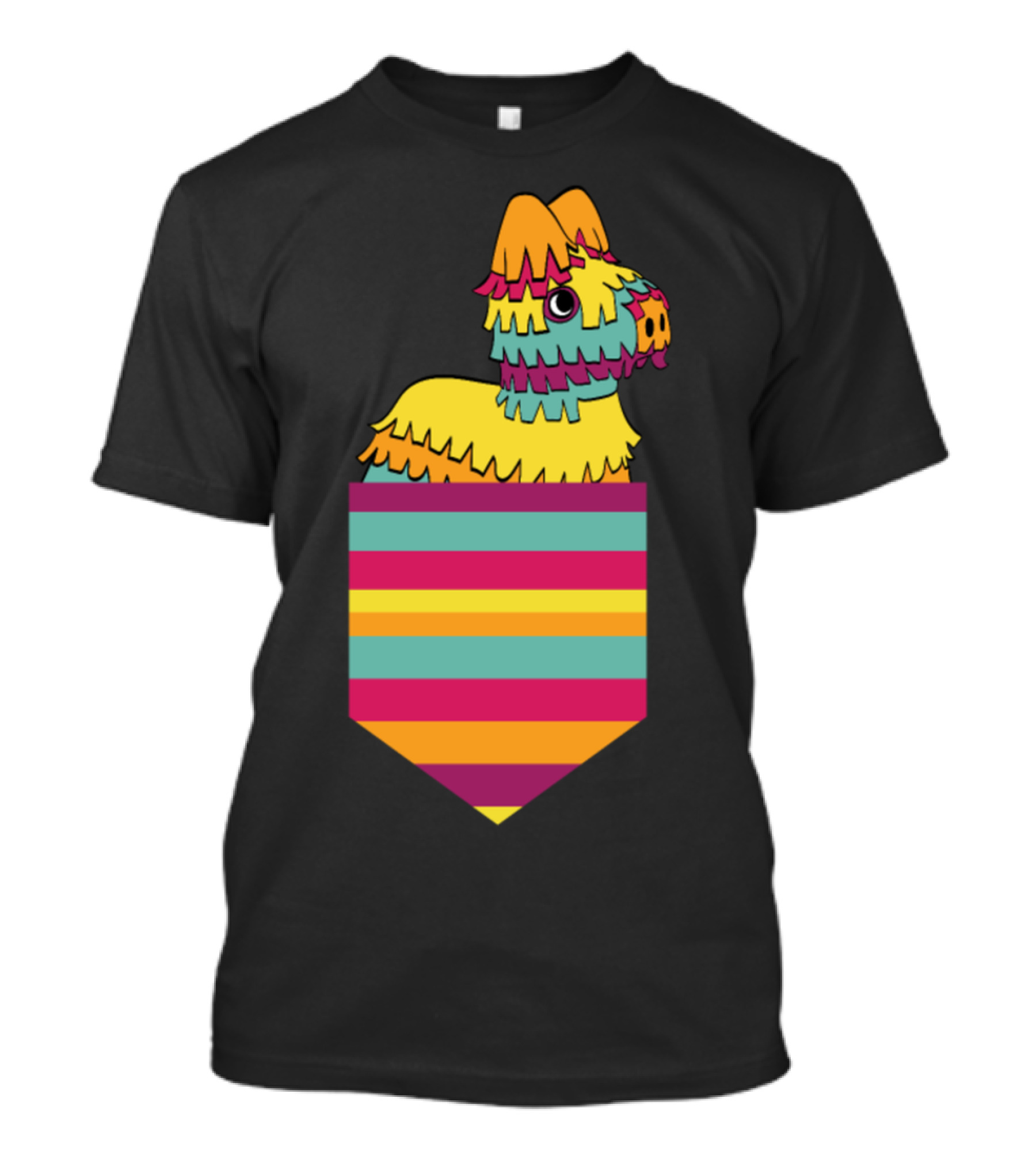 Colorful Striped Pocket Piñata For Children's Birthday T-Shirt