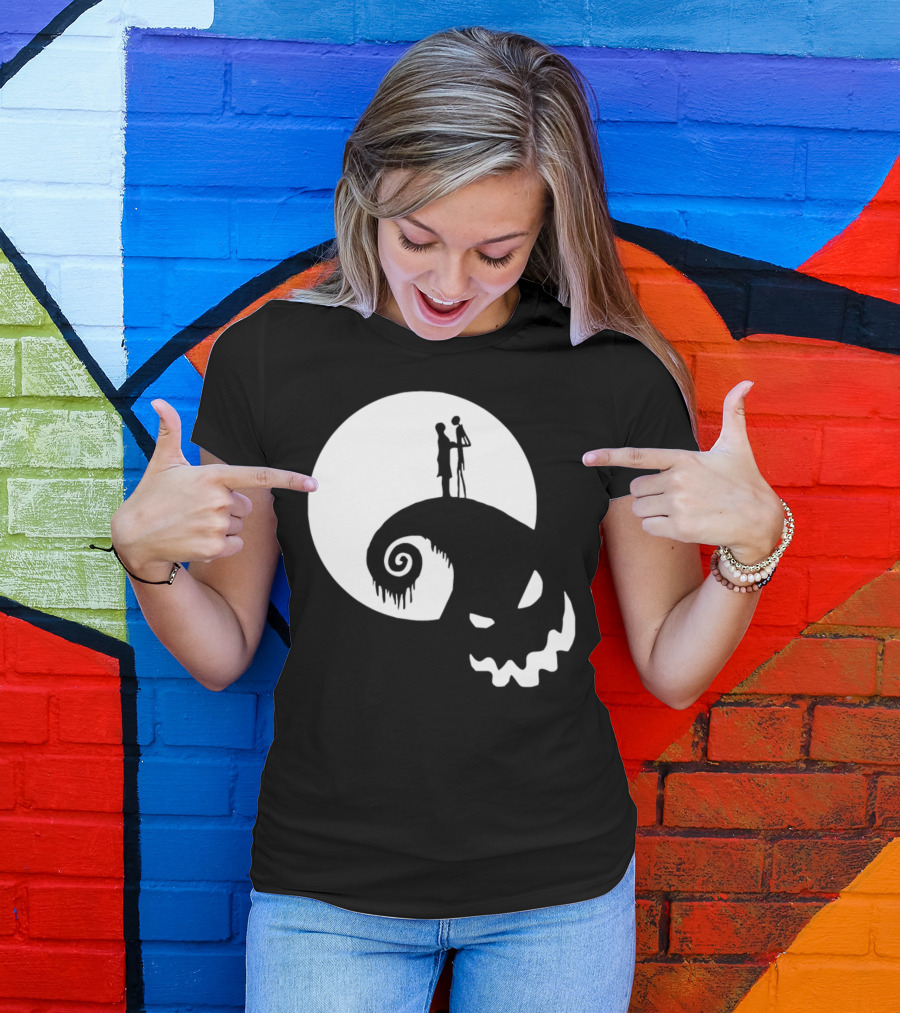 Nightmare Before Christmas Full Moon Spiral Hill T-Shirt