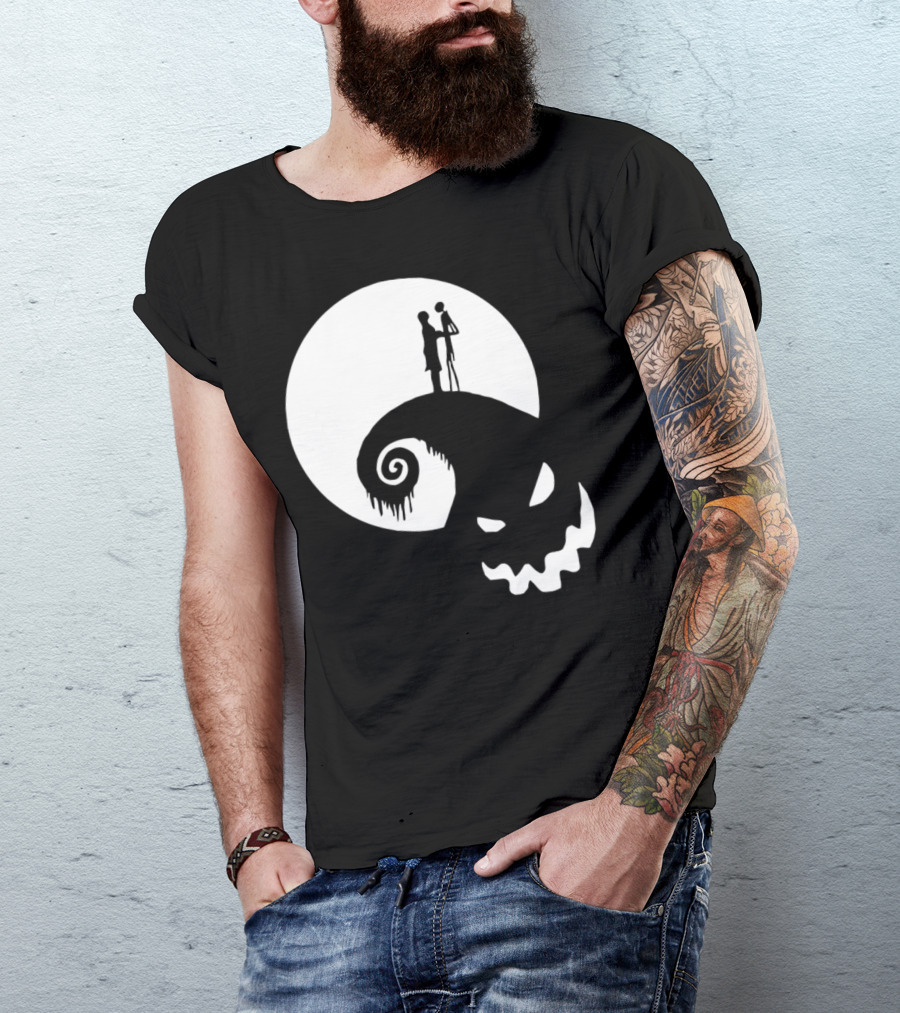 Nightmare Before Christmas Full Moon Spiral Hill T-Shirt