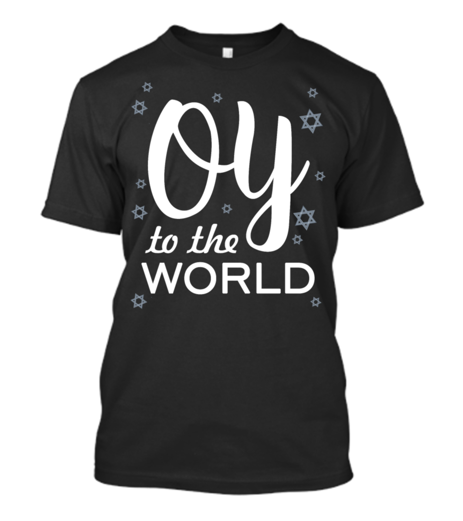 Oy To The World Hanukkah Christmas Snowflakes T-Shirt