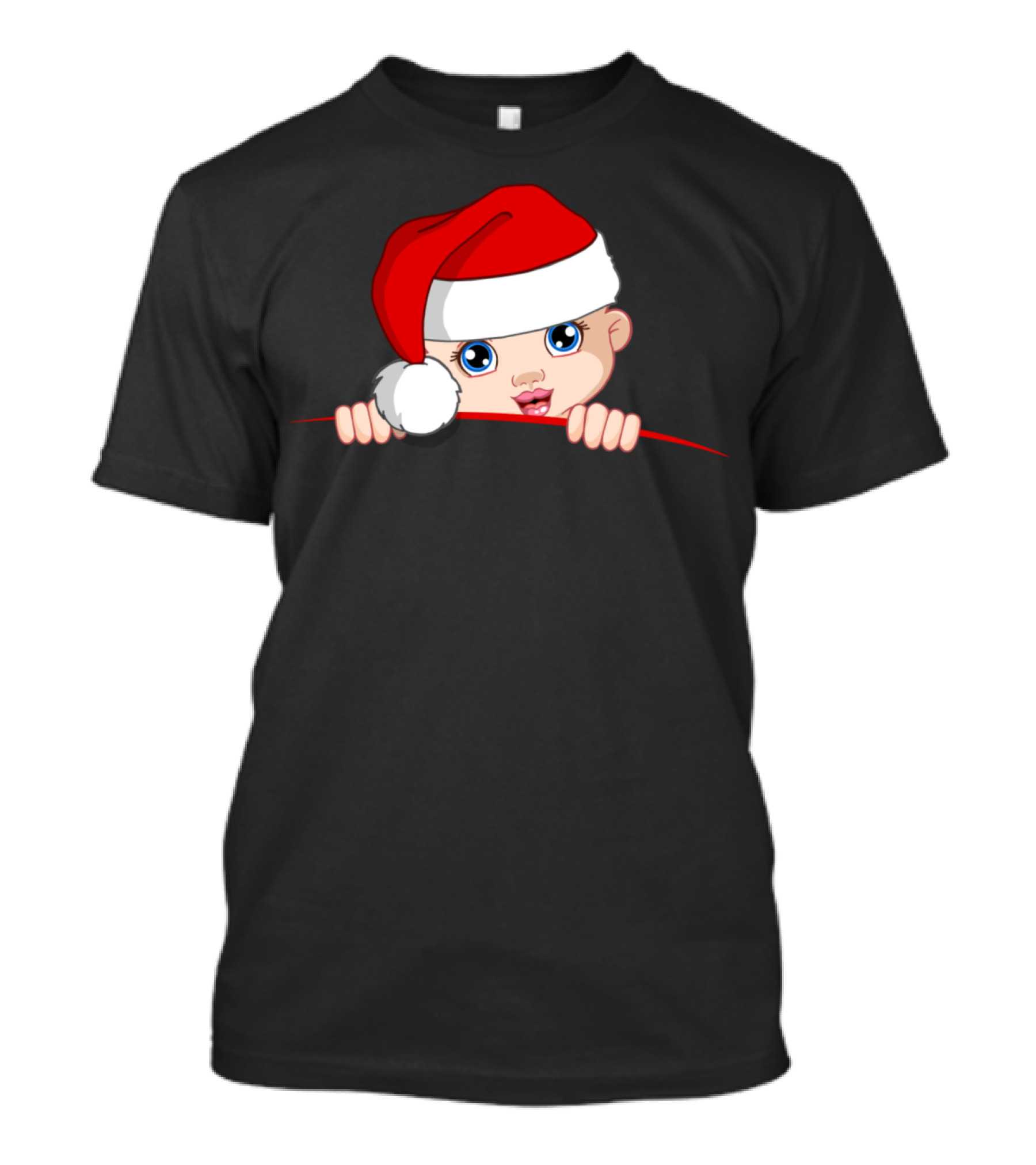 Santa Baby Peek A Boo Maternity T-Shirt
