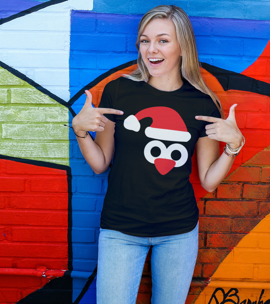 Penguine Santa Hat Holiday Season T-Shirt