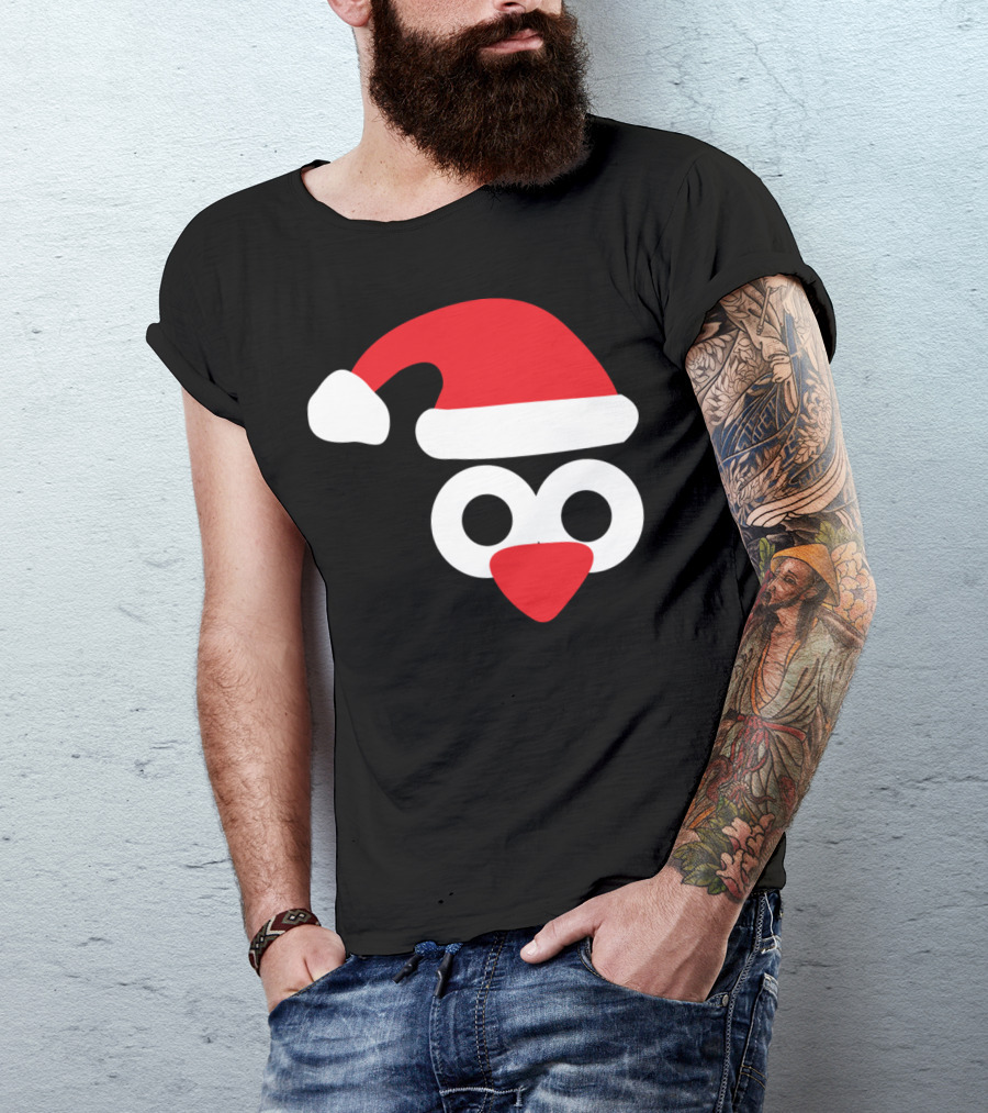 Penguine Santa Hat Holiday Season T-Shirt