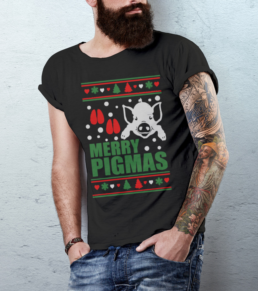 Merry Pigmas Pig Lover Christmas T-Shirt