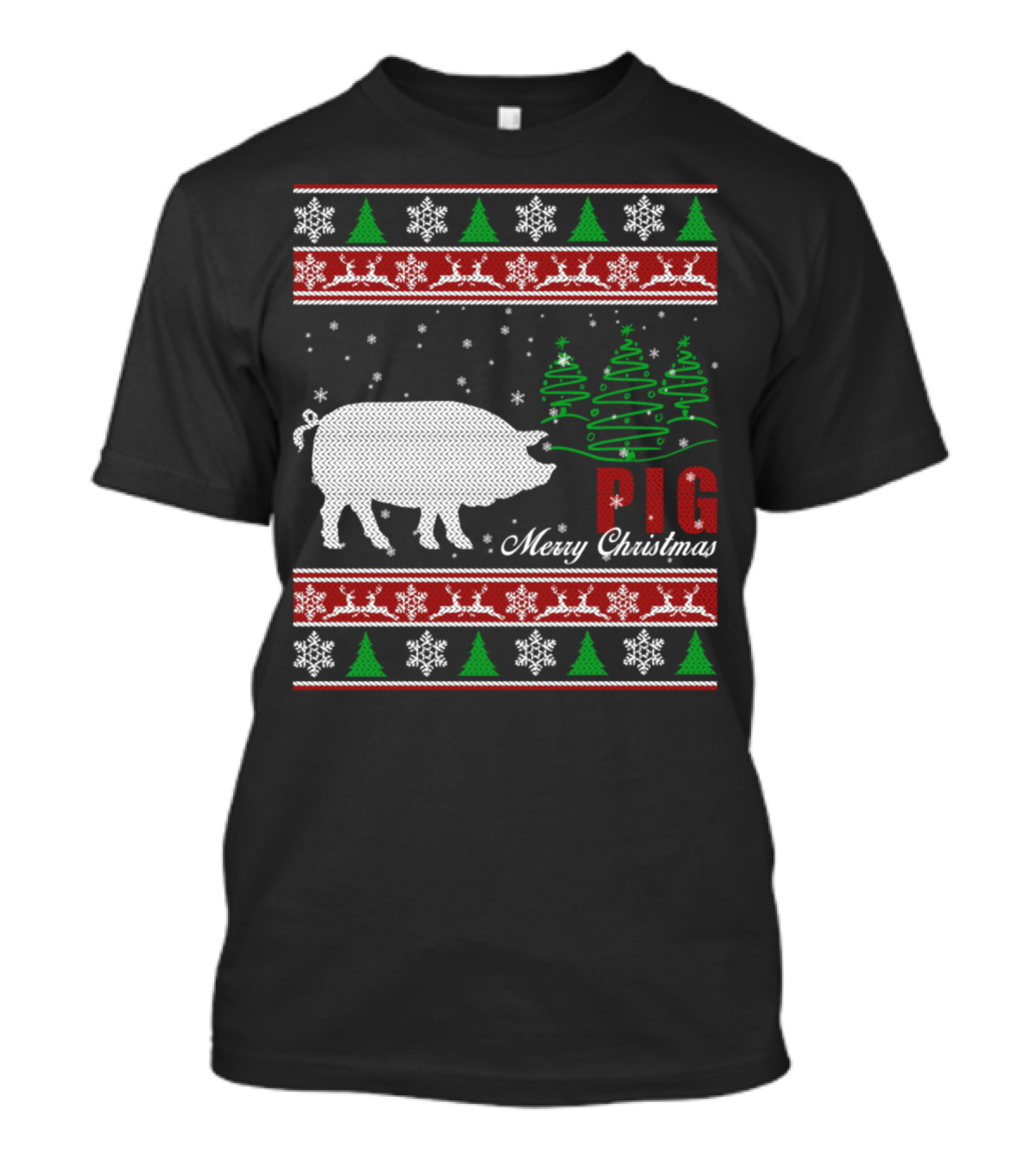 Merry Christmas Pig Ugly T-Shirt