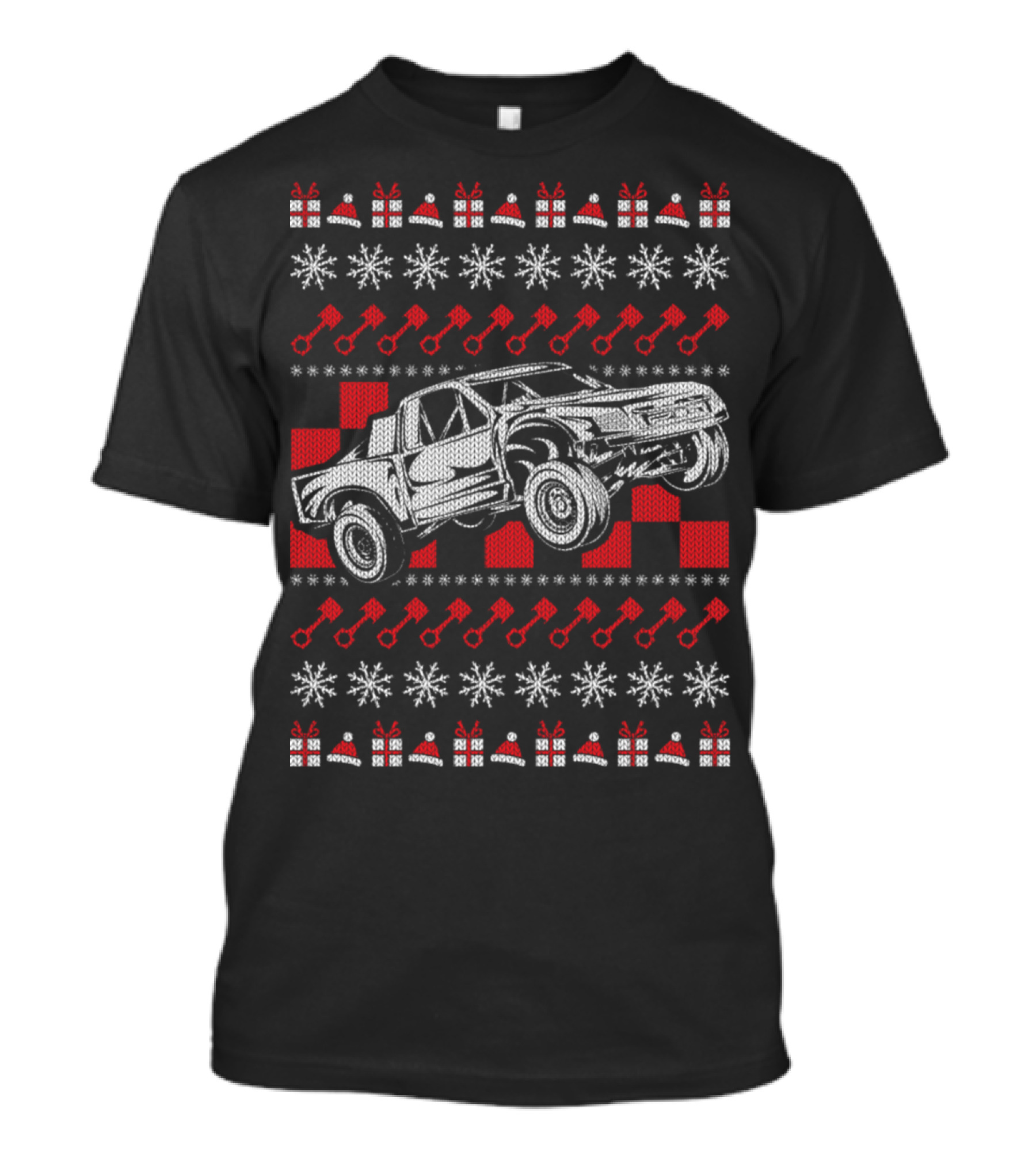 Pro Race Truck Holiday Ugly Christmas T-Shirt