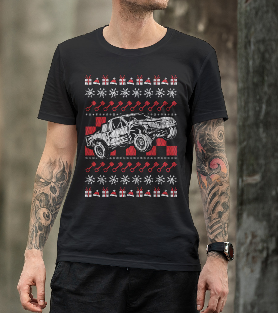 Pro Race Truck Holiday Ugly Christmas T-Shirt
