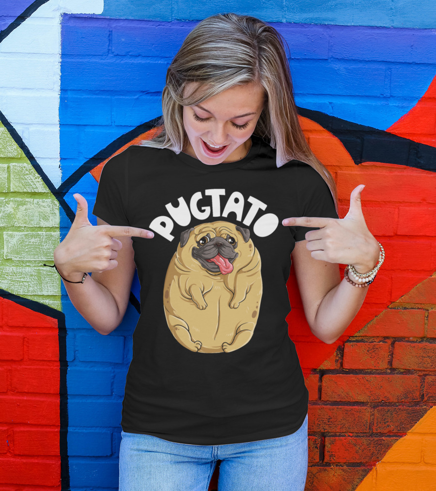 Pugtato Cute Pug Potato Dog Lovers T-Shirt
