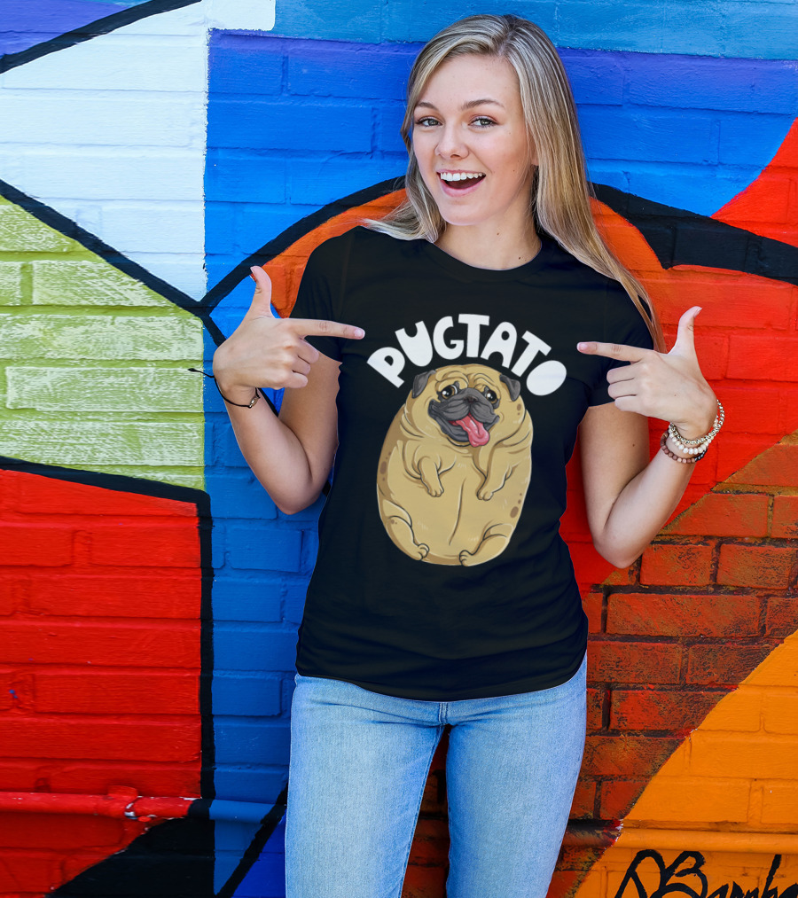 Pugtato Cute Pug Potato Dog Lovers T-Shirt