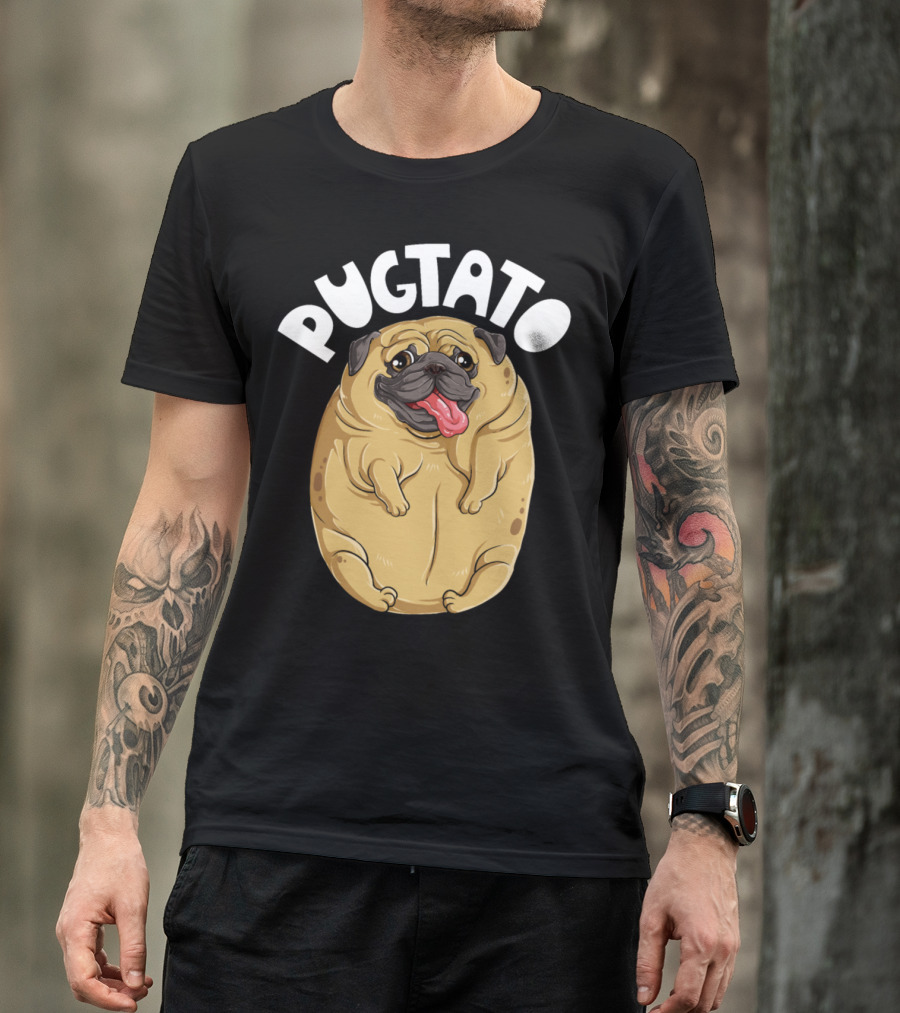 Pugtato Cute Pug Potato Dog Lovers T-Shirt