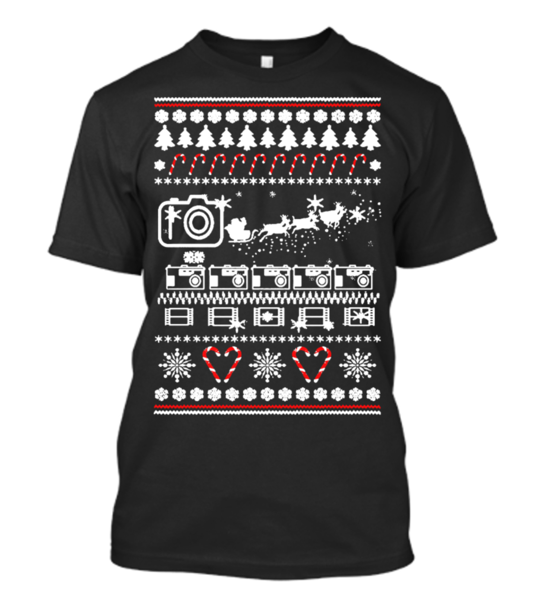 Camera Christmas Ugly T-Shirt