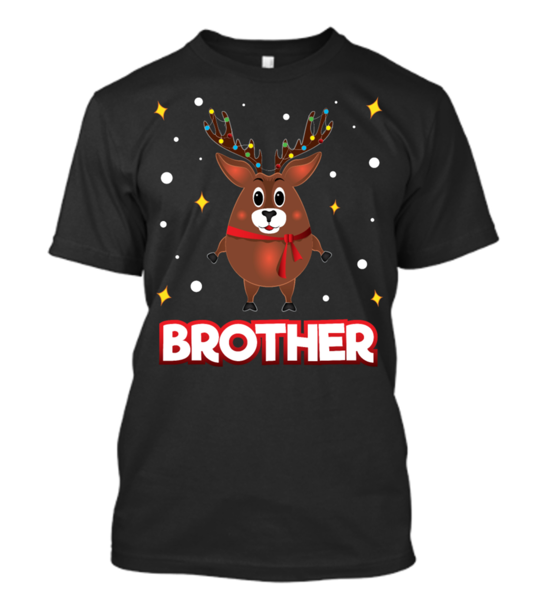 Brother Reindeer Festive Lights T-Shirt