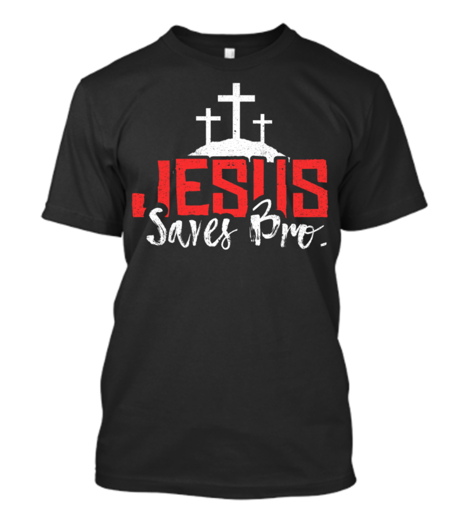 Jesus Saves Bro Religion Religious Iconic Cross T-Shirt