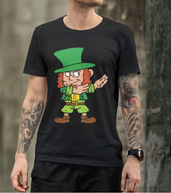 Retro Vintage Grunge Christmas Xmas Elf Elves Dancingcartoon T-Shirt