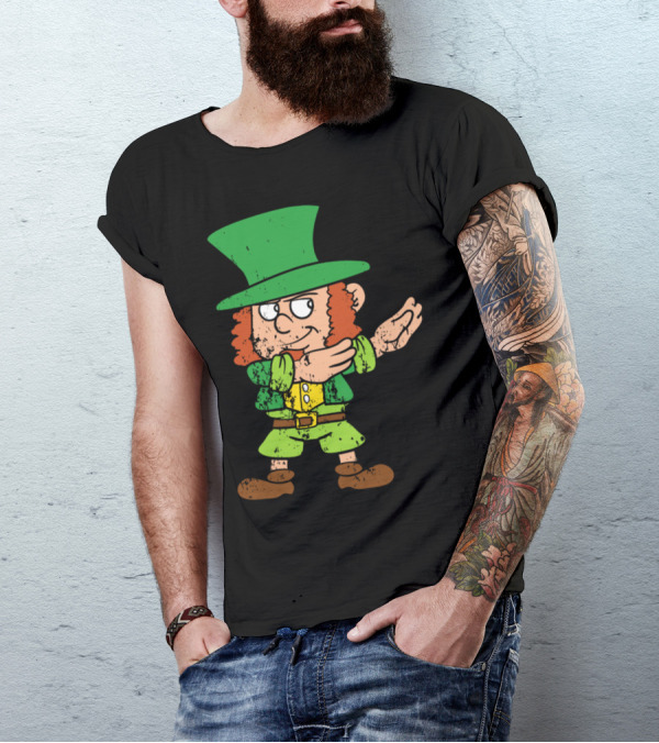 Retro Vintage Grunge Christmas Xmas Elf Elves Dancingcartoon T-Shirt