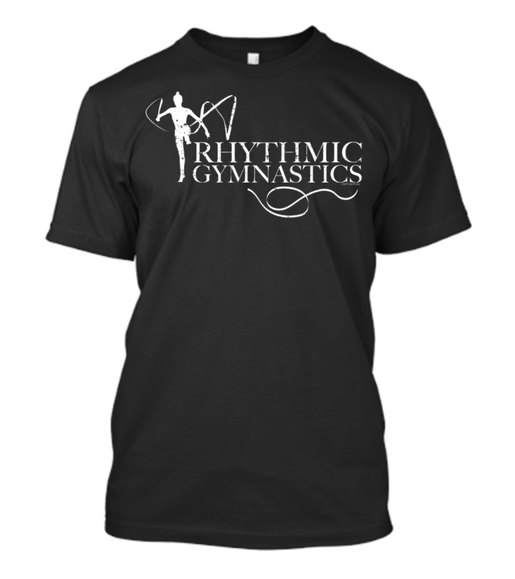 Rhythmic Gymnastics Girl Gymnas Silhouette And Ribbon T-Shirt