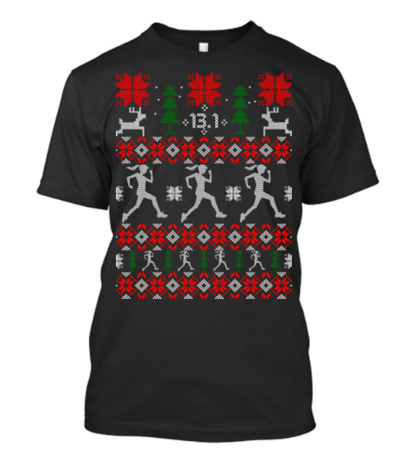 Runner Halfmarathon 13.1 Newyear Nordic Reindeer T-Shirt