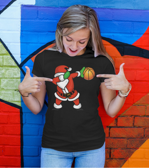 Santa Dabbing Basketball T-Shirt