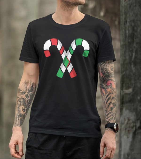 Candy Cane Santa Claus T-Shirt